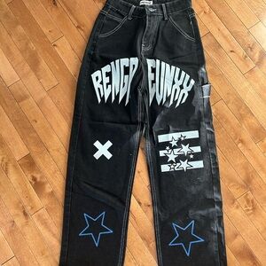 Black Graphic Women’s Jeans